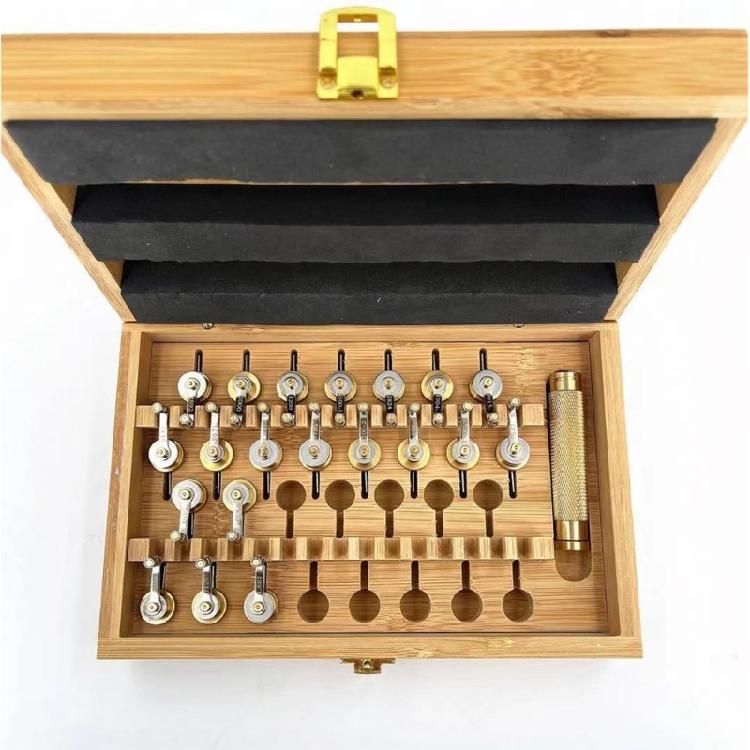 20 Tipi Professionale Carica-molla Principale Orologi Barile di Ricambio Strumento Anticorrosione con Custodia per Manutenzione Orologi