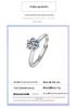Eleganter S925 Sterling Silber Moissanit Ring für Damen - Ein Karat, Sechs-Krallen-Design, Leichter Luxus Mode, Perfektes Geburtstagsgeschenk