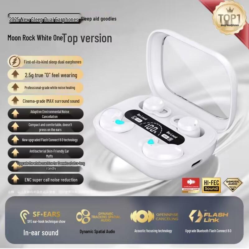 Q12 Dual Pair Semi-In-Ear Wireless Bluetooth Sleep Earphones