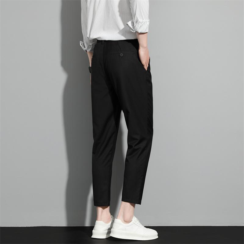 Pants Men's Spring and Autumn New Men's Suit Pants Casual Versatile Blue Straight Fashion Drape Pants Men's Clothing