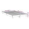 VidaXL Cadre de lit sonoma gris 120x200 cm bois d'ingénierie 832155