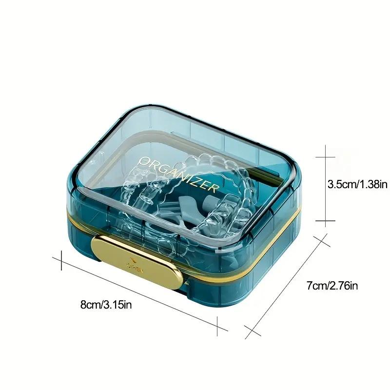 Lockable Waterproof Moisture Proof Dental Aligner Case Portable Denture Braces Storage Organizer