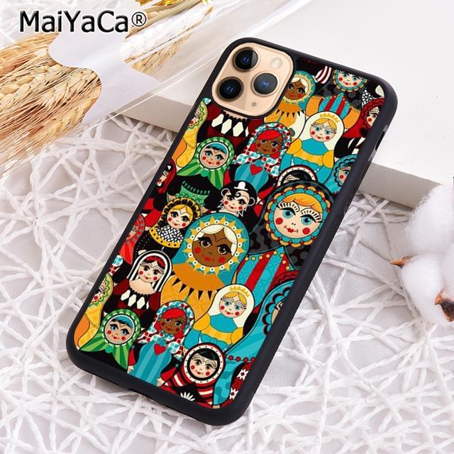 MaiYaCa Babushka Matryoshka Red Russian Doll Phone Case Cover For plus 11 12 13 14 pro max coque