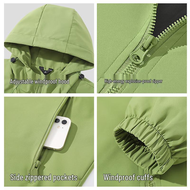 Jeanswest Men's Outdoor Windproof Waterproof Hooded Jacket