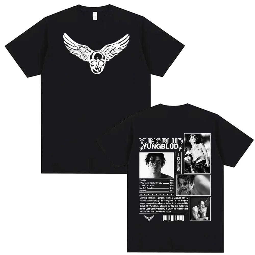 2025 Summer Singer Yong Bulu Idol Album Tour Cover Tshirt Mens Fashion Harajuku Pure Cotton Hiphop Tshirt Casual Street Wear