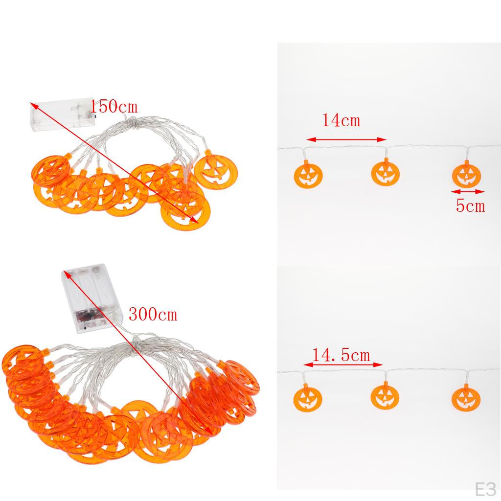 Warm White Pumpkin String Lights Holiday Hanging Decoration Garden Patio Bedroom