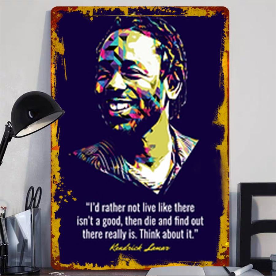 Martin Luther King Jr Portrait Metal Wall Art Inspirational Quote Decor for Home Office Decorative Hanging Sign