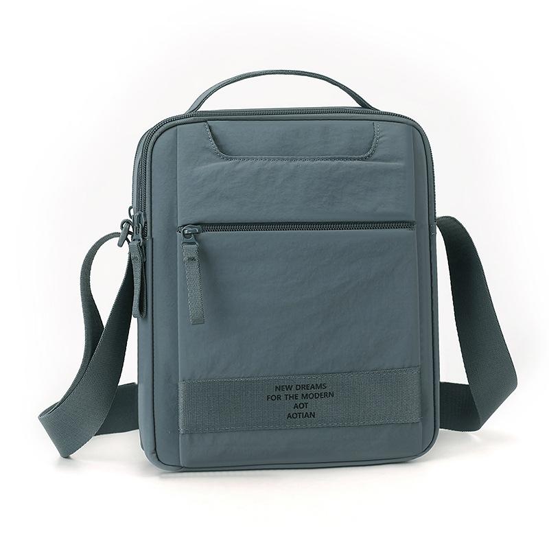 Nylonová crossbody taška s horním uchem a přední kapsou na zip pro muže i ženy pro každodenní použití
