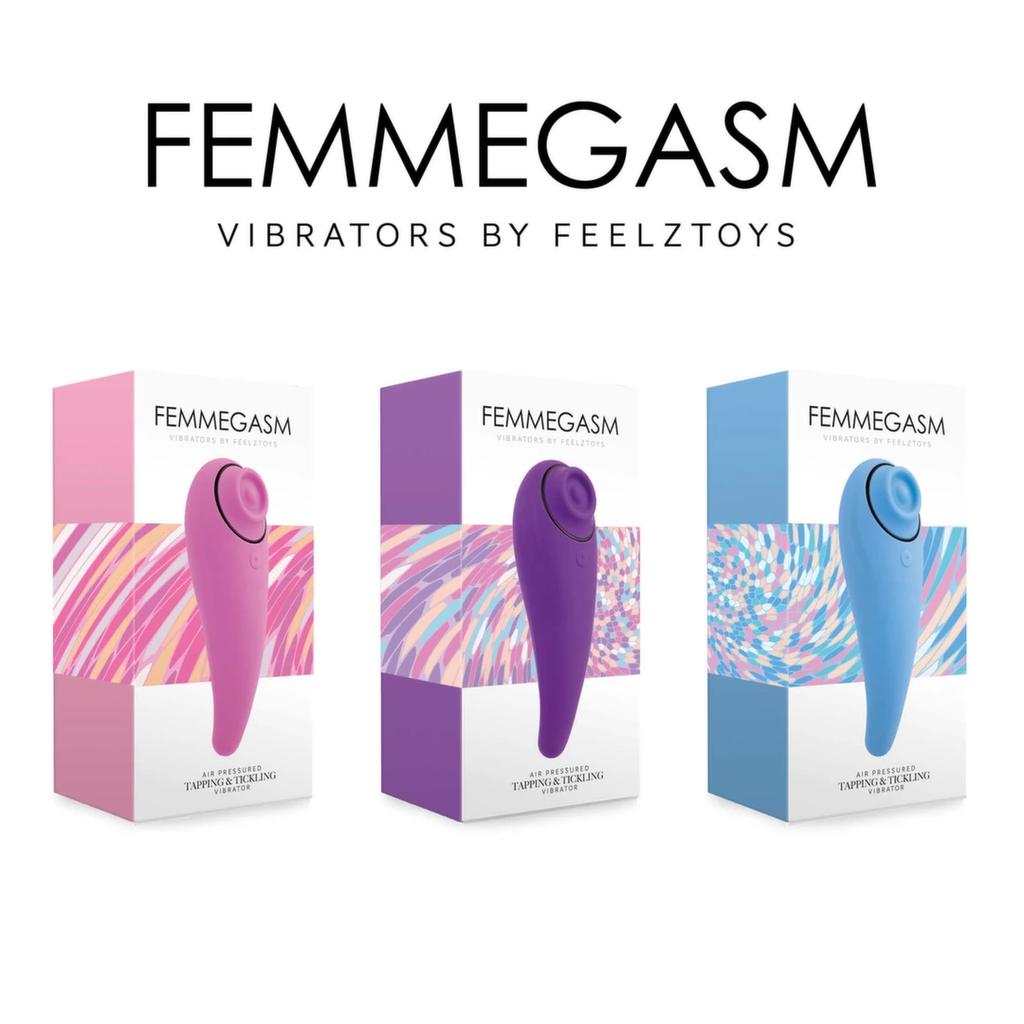 FeelzToys - FemmeGasm Tapping & Tickling Vibrator Turquoise