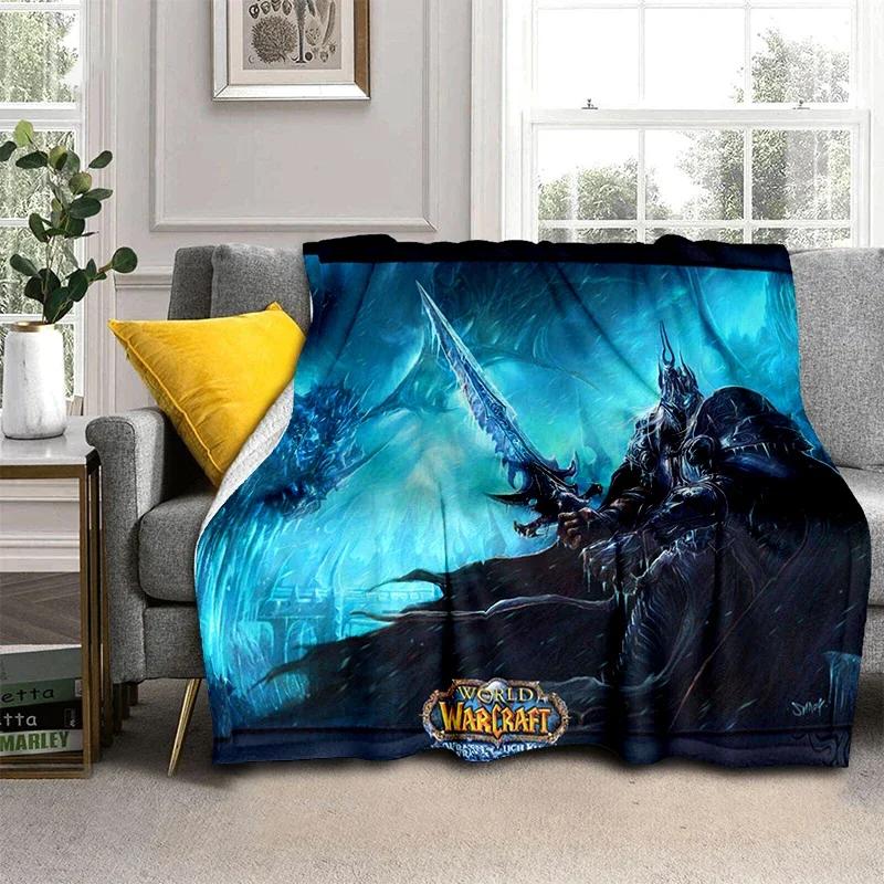 3D World Warcraft Super Burning Beauty Printed Blanket Creativity Super Soft Flannel Is Suitable For Sofa Or Bed Yoga Blanket