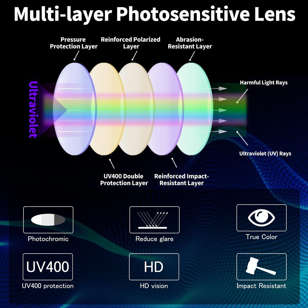 FEISEDY Photochromic Polarized Cool and UV UV400 Perfect for Outdoor and B0144 Women's Sunglasses, Elegant, Protection, Protection, Activities,