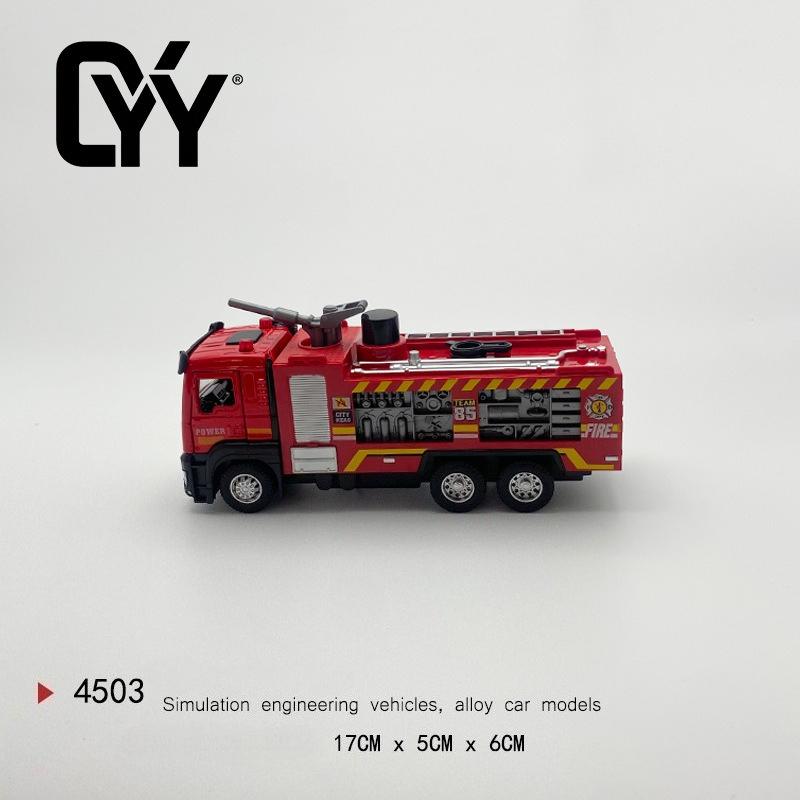Large Alloy Trailer Toy Boy Flatbed Transporter Road Rescue Vehicle Children Simulation Engineering Car Model