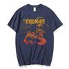 Funny Movie The Goonies Never Say Die Skeleton Print T Shirts Male Vintgae Casual T-shirt Unisex Women Rock Oversized Streetwear