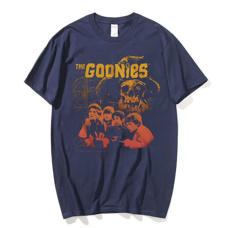 Funny Movie The Goonies Never Say Die Skeleton Print T Shirts Male Vintgae Casual T-shirt Unisex Women Rock Oversized Streetwear