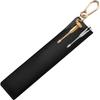 INS Waterproof PU Pen Pouch with Hook Portable Pencil Case Lychee Grain Pen Holder Students Gift