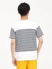 The North Face Short Sleeve Paneled Striped UV Size M Men's Tee, Quick-Drying, Protection, White,