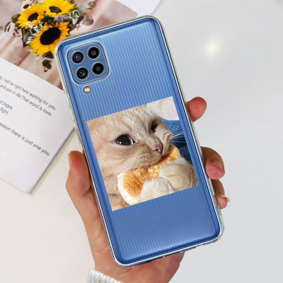 For Samsung M32 Case Galaxy M32 SM-M325F Cover Cute Fashion Flower Cartoon Soft Cases For Samsung M22 F22 M52 5G SM-M526B Bumper