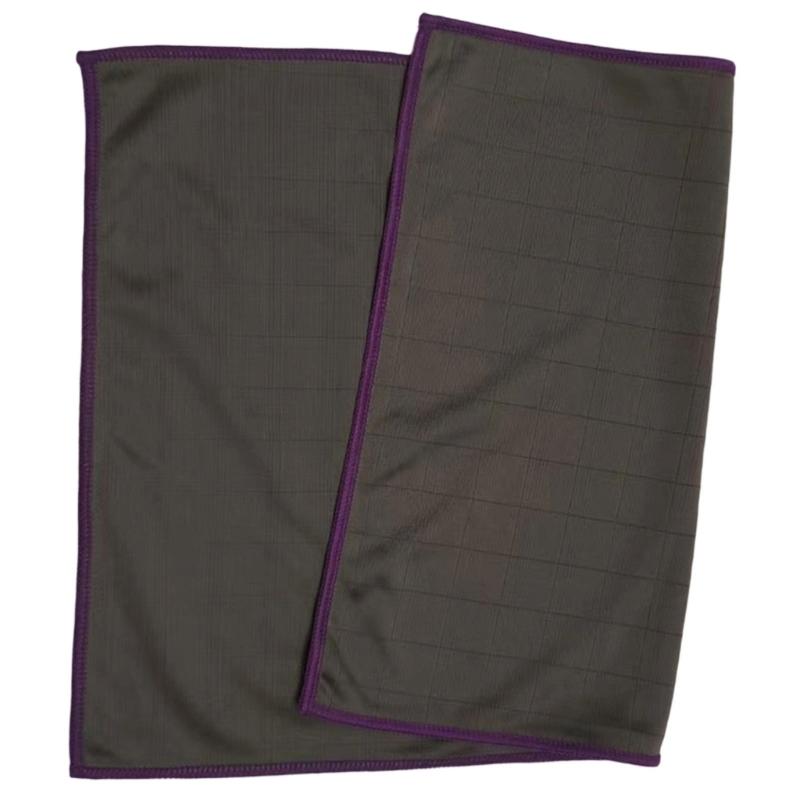 3Pcs Super Absorbent Carbon Fiber Microfiber Cleaning Cloth For Car Glass Kitchen Surfaces No Residues Polishing Towel
