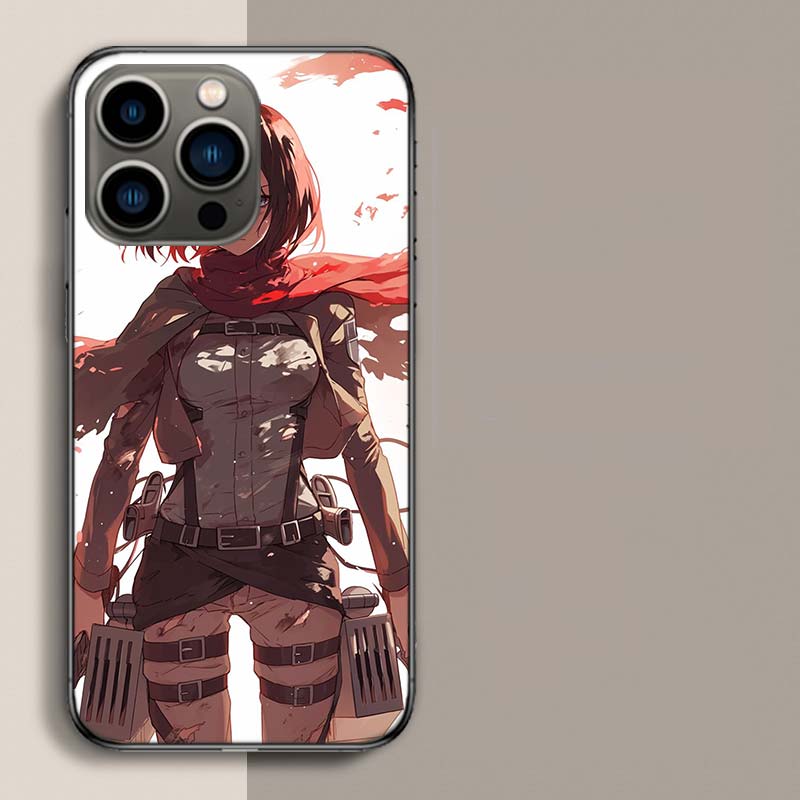 Character MIKASA Phone Case For Iphone 17 Air 15 Pro 14 Plus 16 Pro Max 17E 16E 12 13 Mini 11 Cover Cute Fundas
