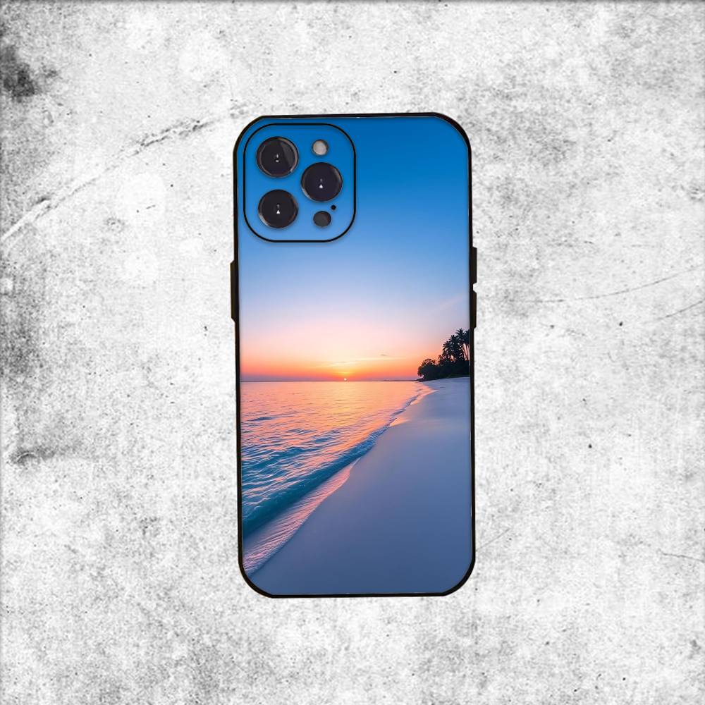natural landscape Phone Case Silicone black Soft For IPhone 17,16,15,14,13,12,11,SE,Plus Pro Max