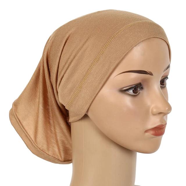 Muslim Underscarf Turban Hijab Ninja Inner Hat Women Chemo Cap Hair Loss Cover Beanie Bonnet Headwear Stretch Head Scarf Wrap
