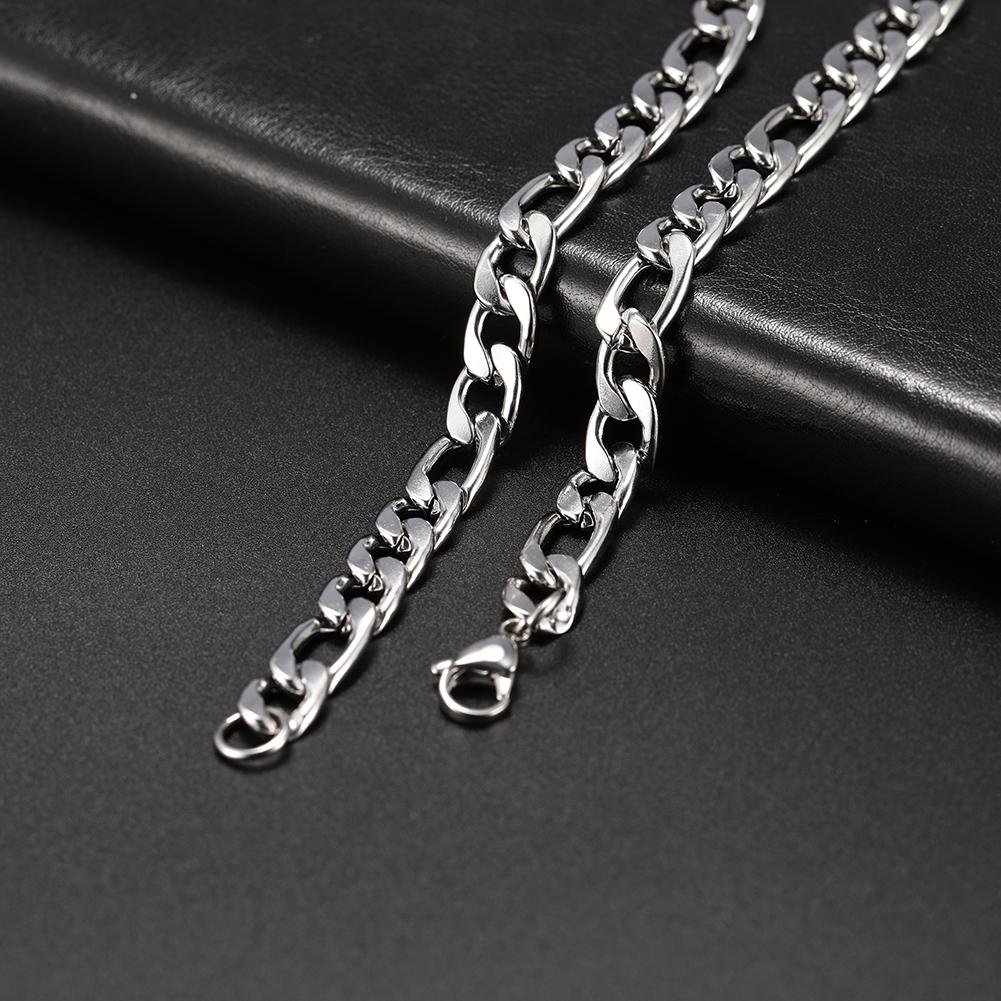 Cadenas Cubanas de Acero Inoxidable My Shape de 3 mm a 10 mm para Hombres Cadenas Masculinas Cadena Figaro Caja Gargantilla Joyería Punk 45 cm 50 cm 60 cm