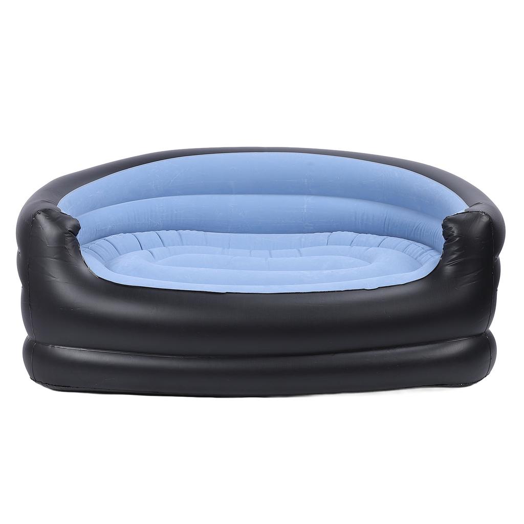 Inflatable Chair PVC and Velvet Water Proof Comfortable Portable Blow Up Couch for Outdoor