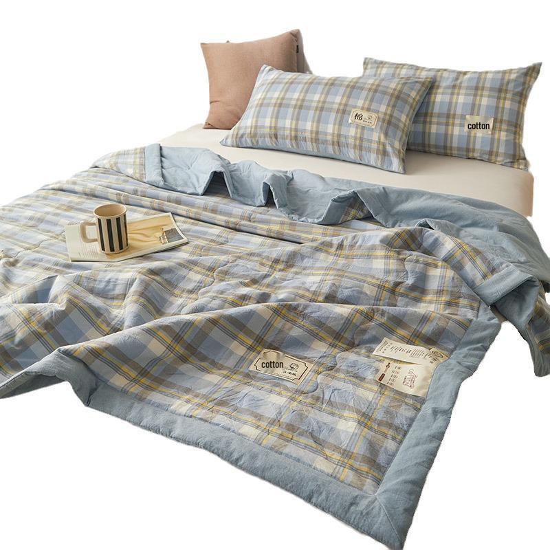 Xinjiang Cotton Summer Quilt: Machine Washable Blanket for Nude Sleeping and Air Conditioning