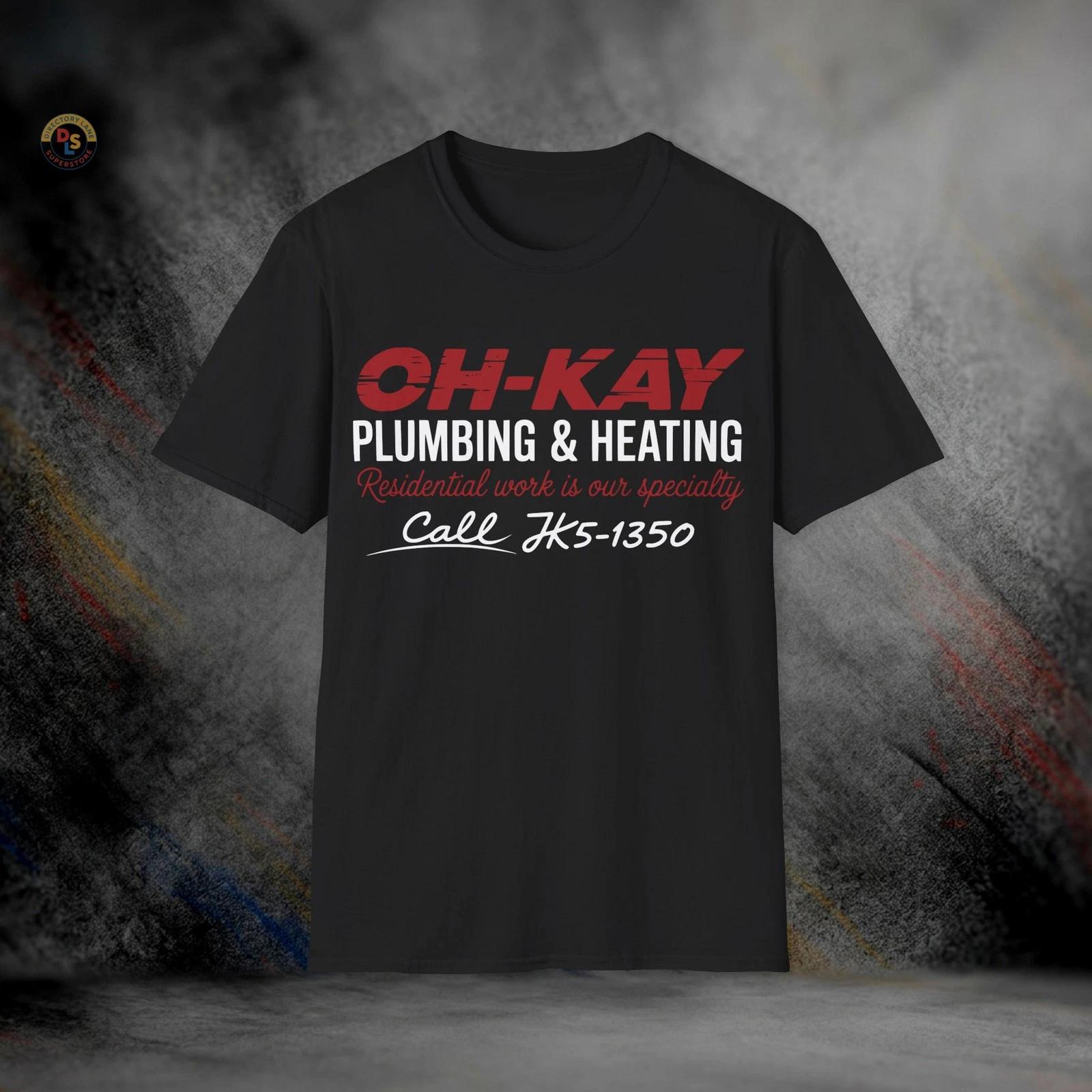 OH-Kay Plumbing & Heating Home Alone T-Shirt | Softstyle Tee XXL