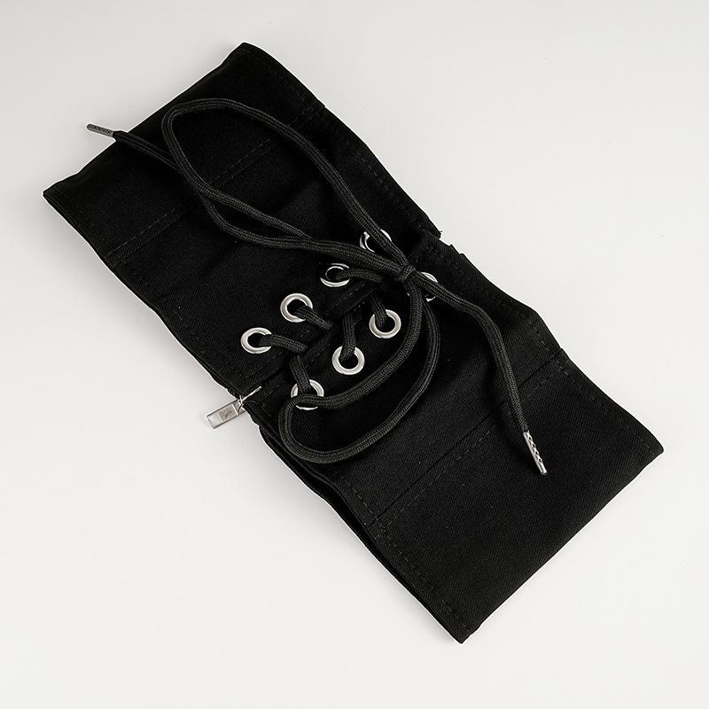 Fashionable Wide Body Shaping Belt Waist Seal Women's Decorative Shirt European and American Black Ultra-wide Zipper Belt for Women