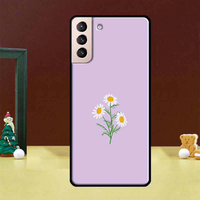 Cute Daisy Flower Phone Case For Samsung Galaxy S23 S24 S25 Ultra S22 S20 S21 S24 FE S9 S10 S25 Plus Cover