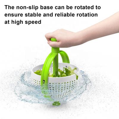 Yousheng Zusammenklappbare Salatschleuder mit klappbarem Griff, große Kapazität, multifunktionales Obst-Gemüse-Abtropfsieb, Netz-Abtropfkorb