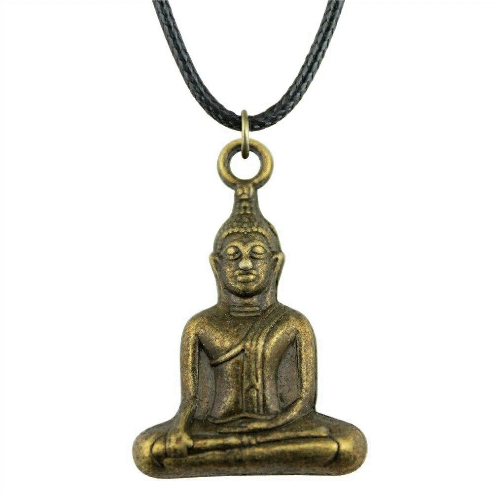 Buddhistischer Elefantengott-Halsketten-Paar-Anhänger, handgefertigter Schmuck für Männer, Kettenlänge 45 + 4 cm
