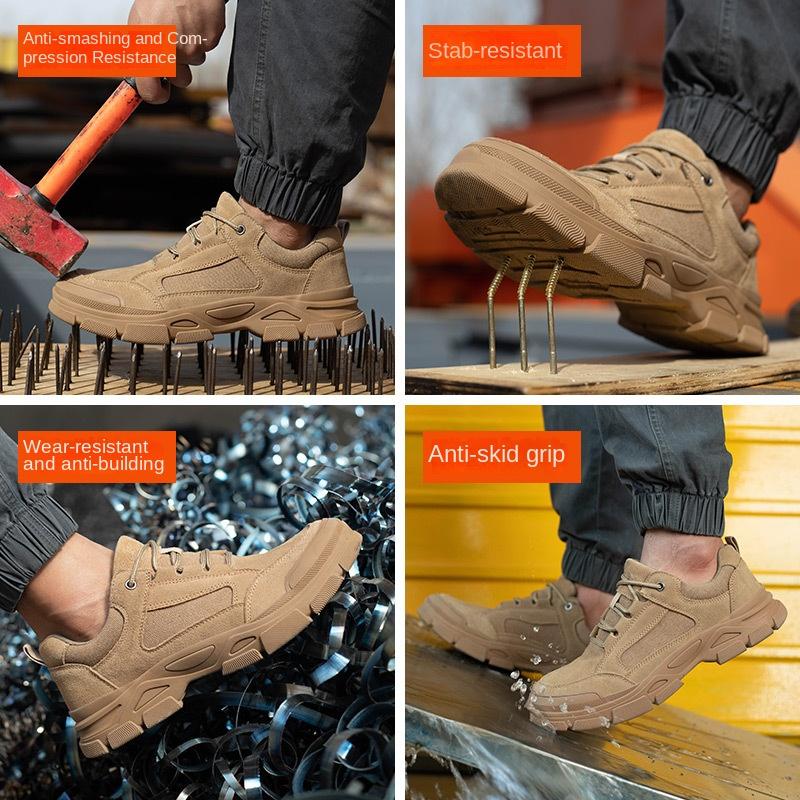 Labor Insurance Shoes Men's Anti-scalding Welder Strip Steel Head Anti-piercing Work Shoes