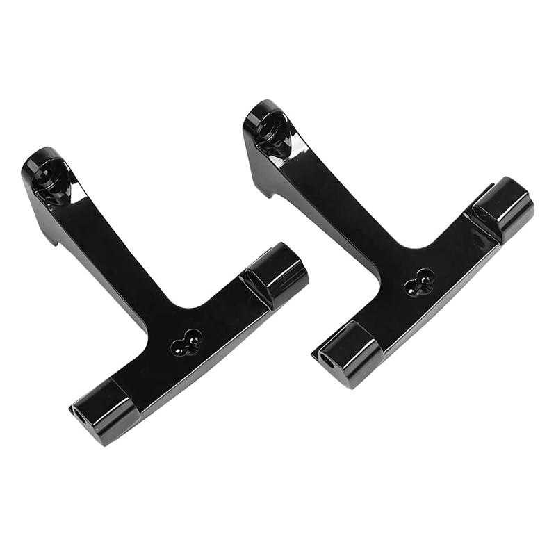 Black Passenger Floorboard Mount Bracket For  Street Glide Road King FLHR