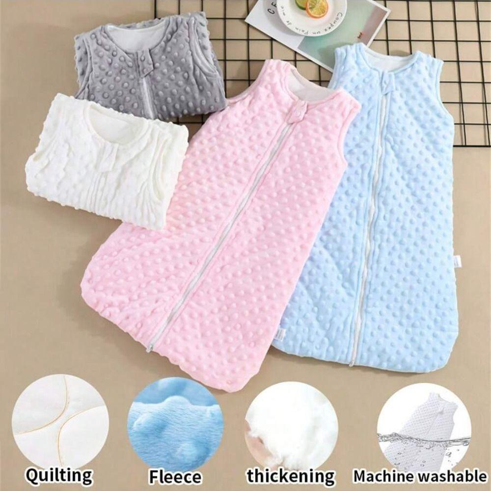 Sleeveless Baby Sleeping Bag Bean Velvet Baby Sleeping Sack Baby Sleep Blanket Unisex Baby