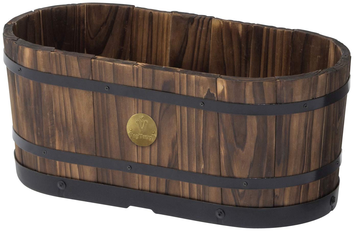 

Takasho Wood Oval Planter M 48×24×20cm