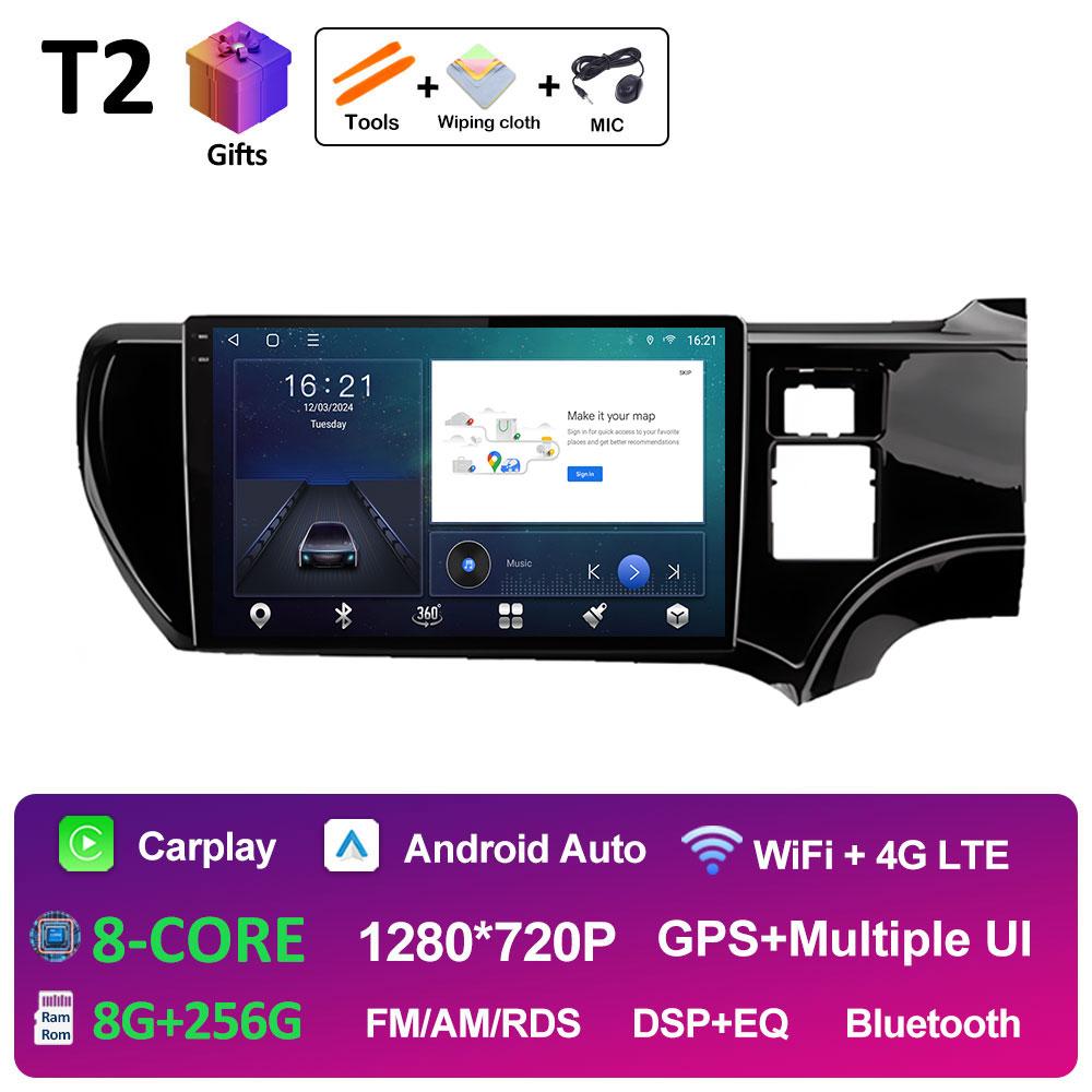 Android Auto Wireless Carplay For Toyota Aqua 2011 2012 2013 - 2017 Bluetooth Car Multimedia Video Radio Player Accessories WIFI