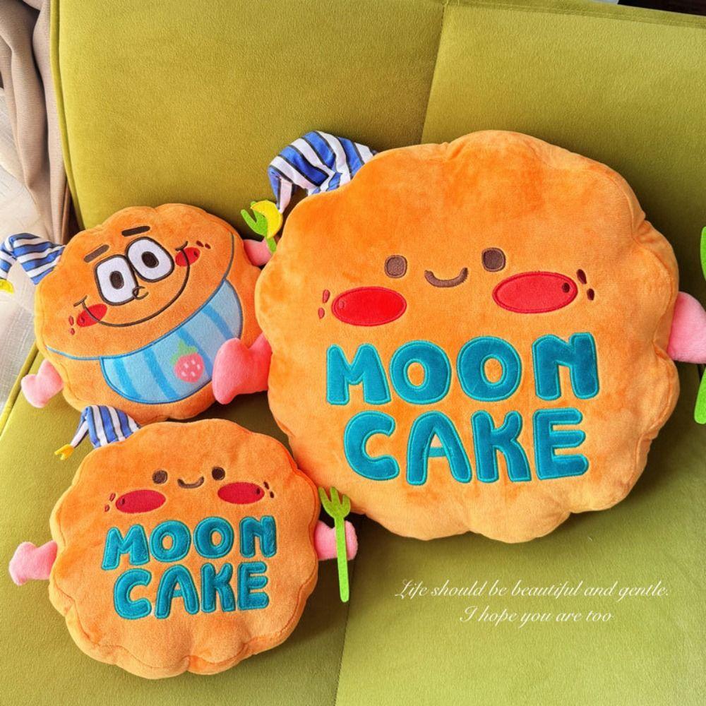 Interactive Mooncake Cushion Plush Toys Fluffy Moon Cake Stuffed Toy  Home Decor Style C 20CM