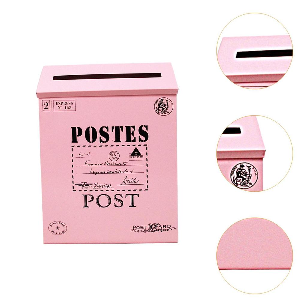 Wall Hanging Mail Box Retro Decorative Large Capacity Wall Mounted Mailbox for Home Office Outside House Front Door Yard Gate