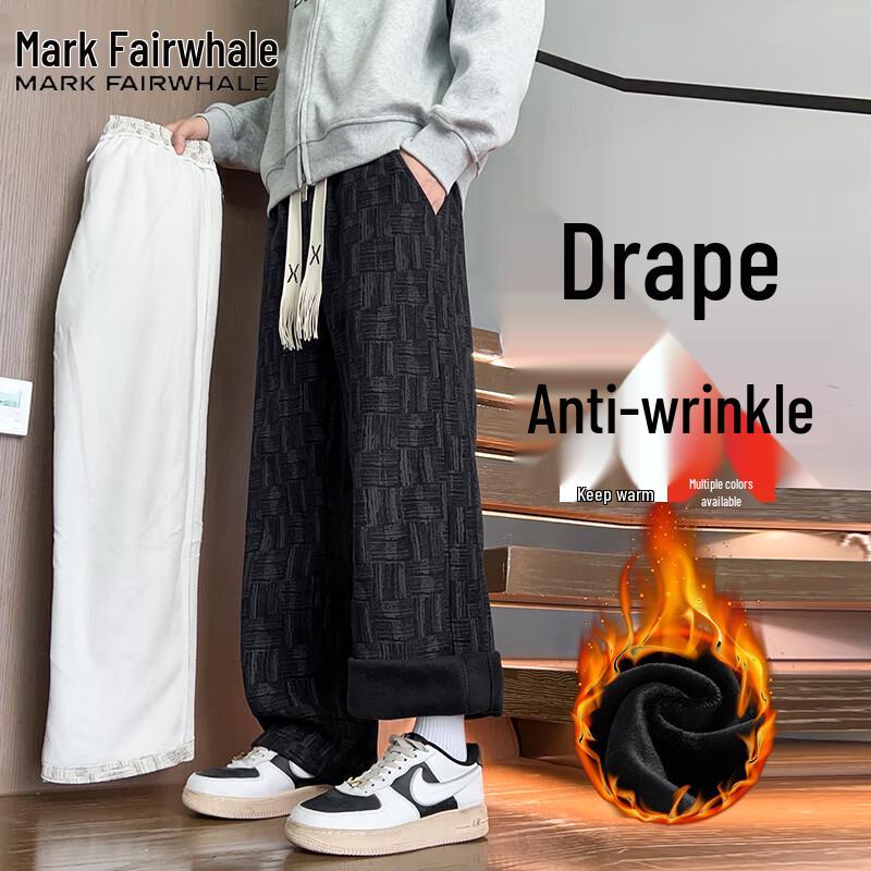 Mark Fairwhale Men's Fleece-Lined Straight-Leg Casual Pants