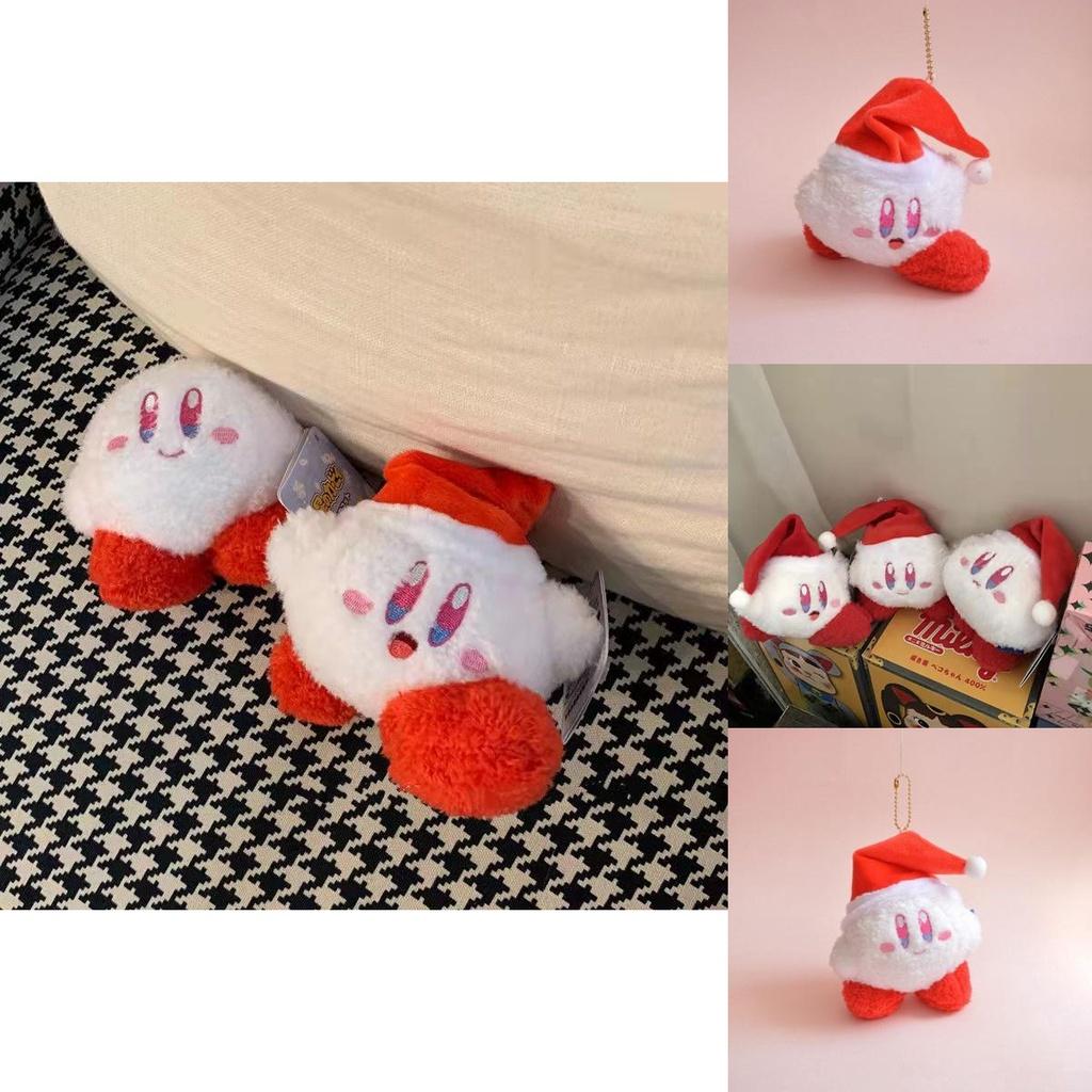 Cute Star Kirby Plush Keychain Stuffed Doll For Kids Xmas Gift