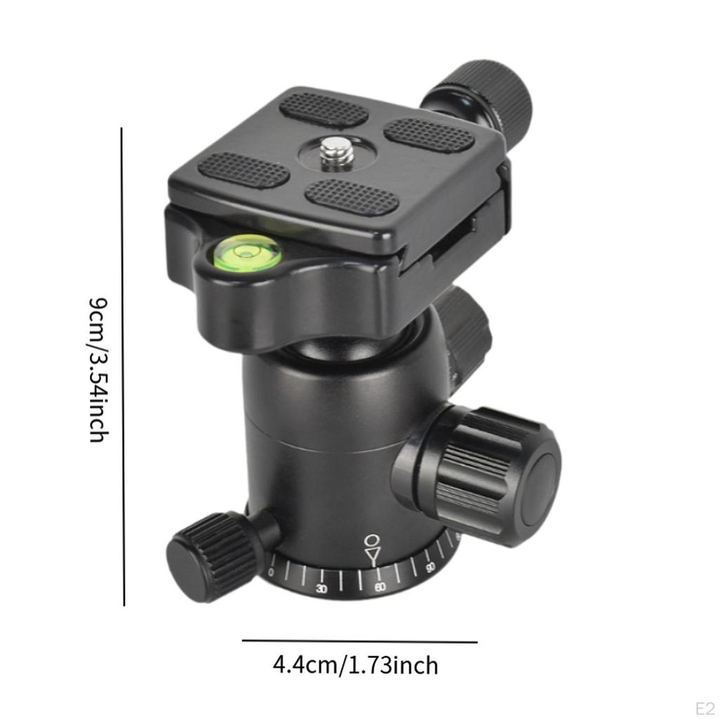 Universal-Stativ-Kugelkopf, Schnellverschluss, 1/4-Zoll-Schraube, 360 ° Schwenken, Aluminium, für DSLR-Kamera, robust