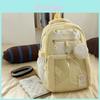 Mochila Transparente para Menina Com Grande Capacidade e Bolsa Fofa 3D Para Escola e Viagem