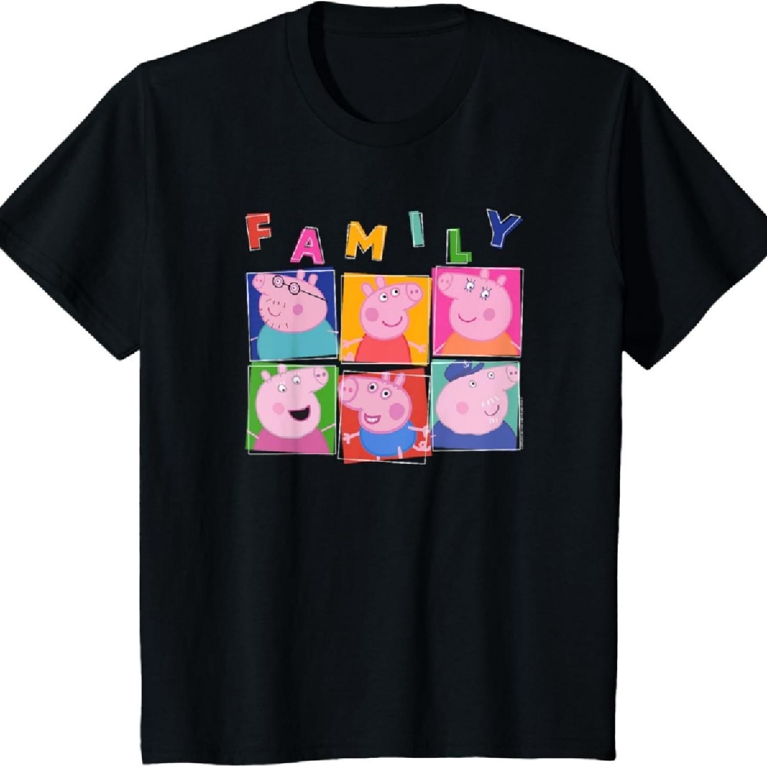 

Kids Peppa Pig Family Portrait Panels T-Shirt XXXXXL чёрный