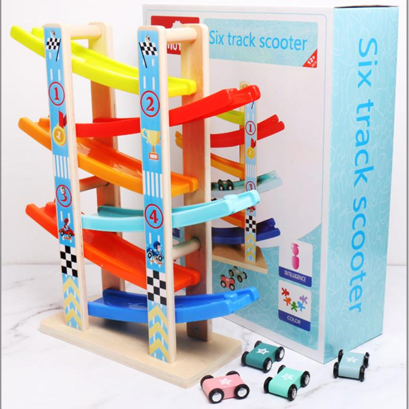 

Fun Floor Six Racing Car Glider Track Set Children Puzzle Toy For Boys And Girls
