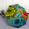 1pc Floral Print Automatic Folding Umbrella - 8-Rib Iron Frame, Windproof, Portable Sunshade with Plastic Handle for Travel & Outdoor Activi
