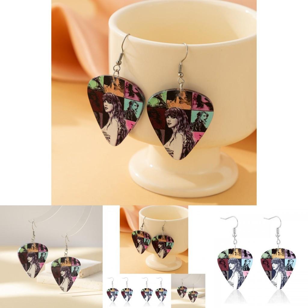 Trendy Geometric Acrylic Hoop Earrings For Women Heart Shape Ts Album Inspired