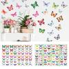 8 Sheets Watercolor Butterfly Wall Decals Peel And Stick 2D Butterfly Stickers for Girls
