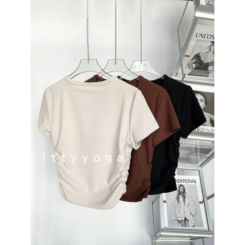 Outwear Running Training Short Sleeve High Elastic Spring/Summer Yoga Wear